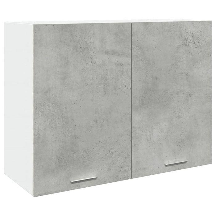 VidaXL Armoire suspendue "Lyon" Gris béton 80 x 31 x 60 cm Bois d'ingénierie 856109