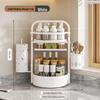 Rotating Kitchen Spice Rack with Jars for BBQ and Countertop Storage