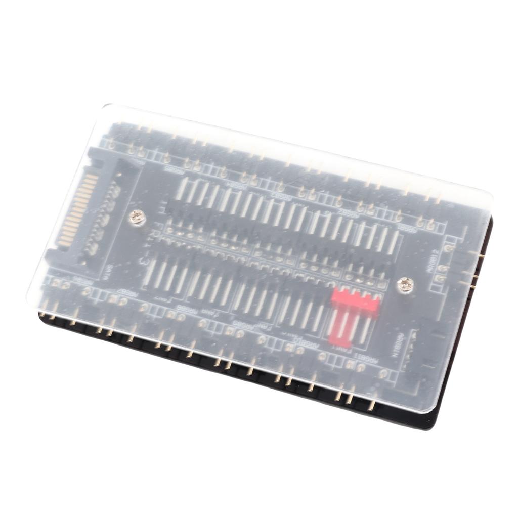 ARGB PWM Fan Hub 2 in 1 PWM ARGB Case Fan Hub Serial ATA Interface Power Supply Magnetic 4Pin PWM 3Pin ARGB Fan Hub