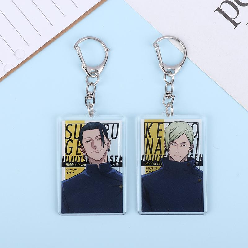 Jujutsu Kaisen Anime Figures Gojo Satoru Geto Suguru Cosplay Acrylic Key Chains Fushiguro Toji Character Keyring Decor Pendant