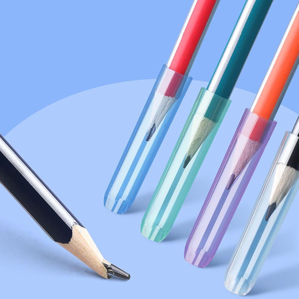 35PCS/Box Solid Color Pencil Protective Case Plastic Pen Tip Protector  Gift