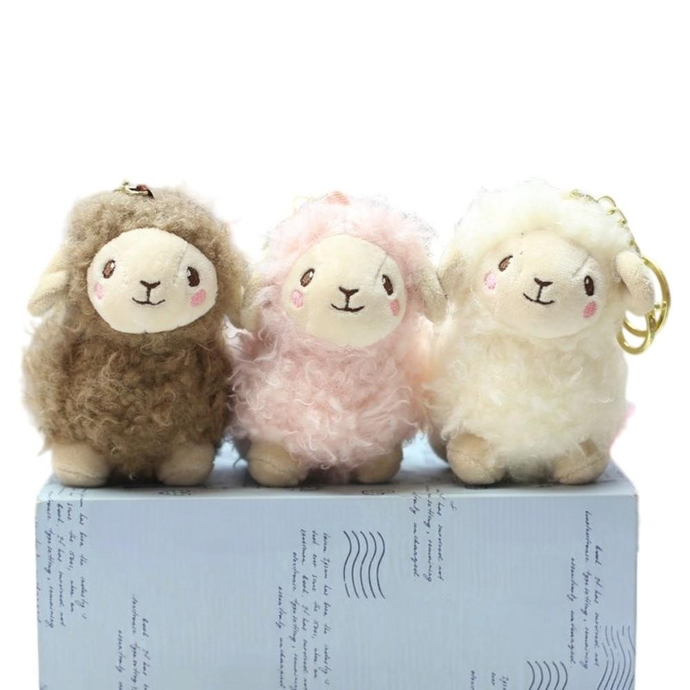 Lamb Sheep Plush Pendant Cartoon Soft Lamb Doll Ornament Mini Sheep Plush Keychain Kids Gift