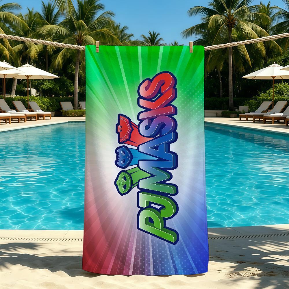 Cartoon P-PJ M-Masks-ES Towel For Outdoor Camping Beach Towel Super Absorbent Quick-Drying Summer Towel
