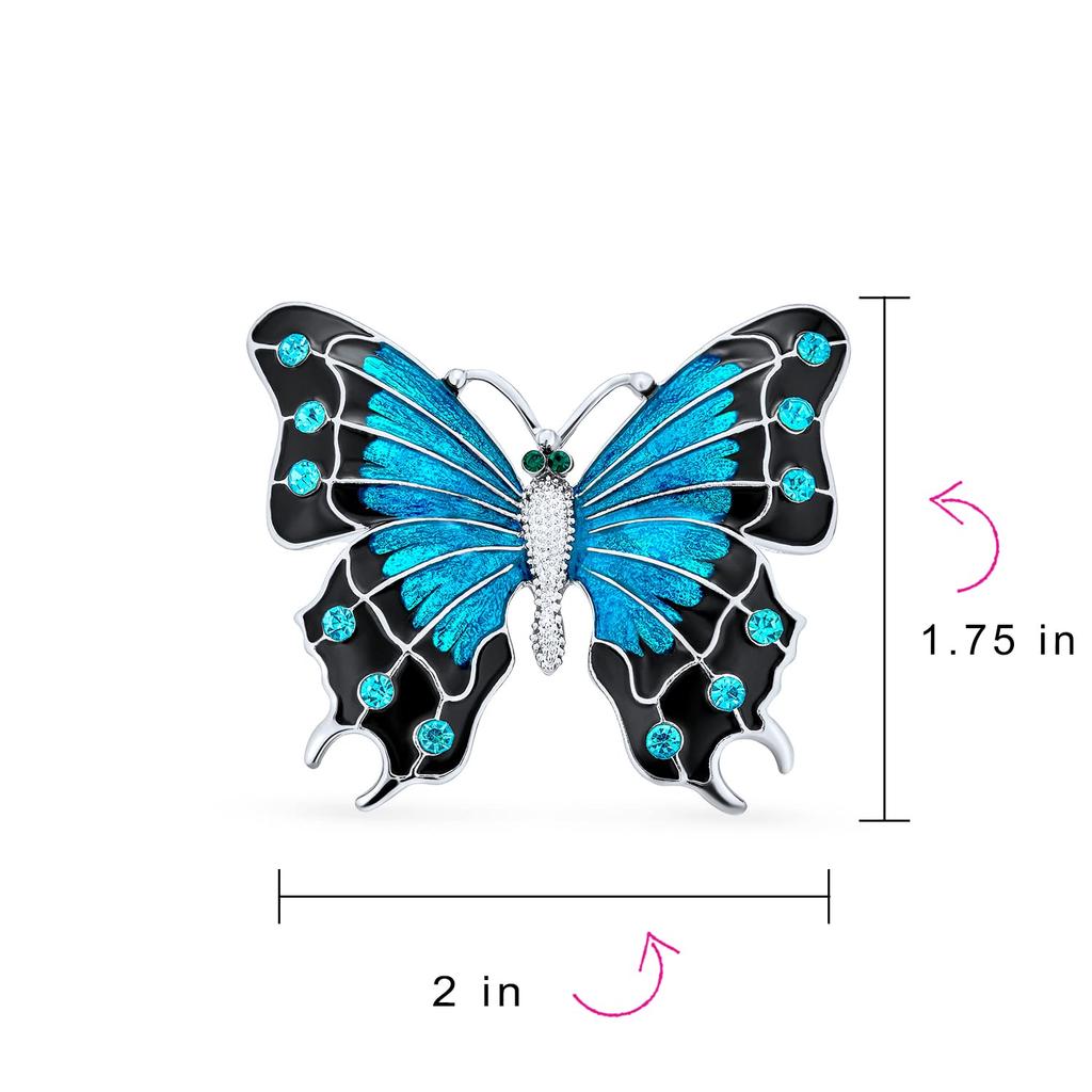 Крупная брошь-заявление с кристаллами, двухцветная, бирюзовая или золотистая, в виде бабочки «Садовое крыло», набор булавок для шарфа для женщин и подростков, эмаль, позолота, аква/красный