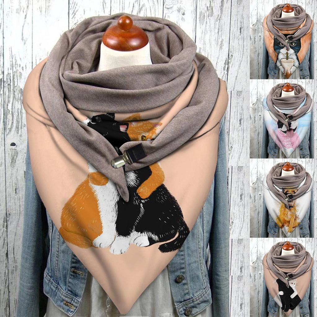 Women Animals Printing Scarf Fashion Multi-Purpose Shawl Scarf