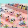 Inertial Mini Simulation Transparent Double Layer Graffiti Car Toy Children