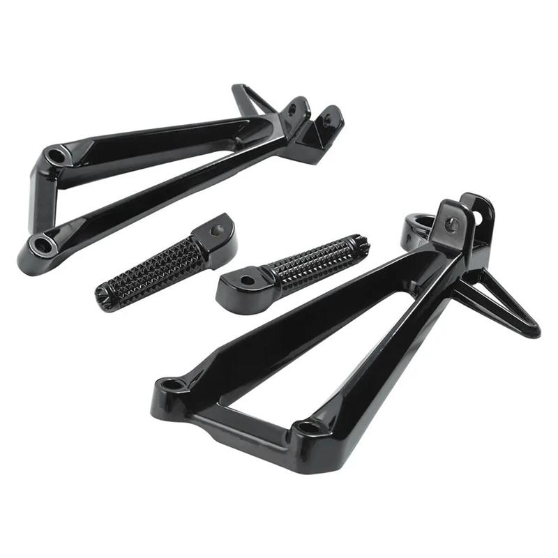 Motorcycle Aluminum Rear Passenger Foot Peg Footrest Bracket Set Fits For YZF-R3 YZF-R3 2015-2024 MT03 -2024