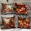 2D Printed Christmas Pillowcase New Holiday Decoration Living Room Sofa Bedroom Cushion Printed Pillowcase