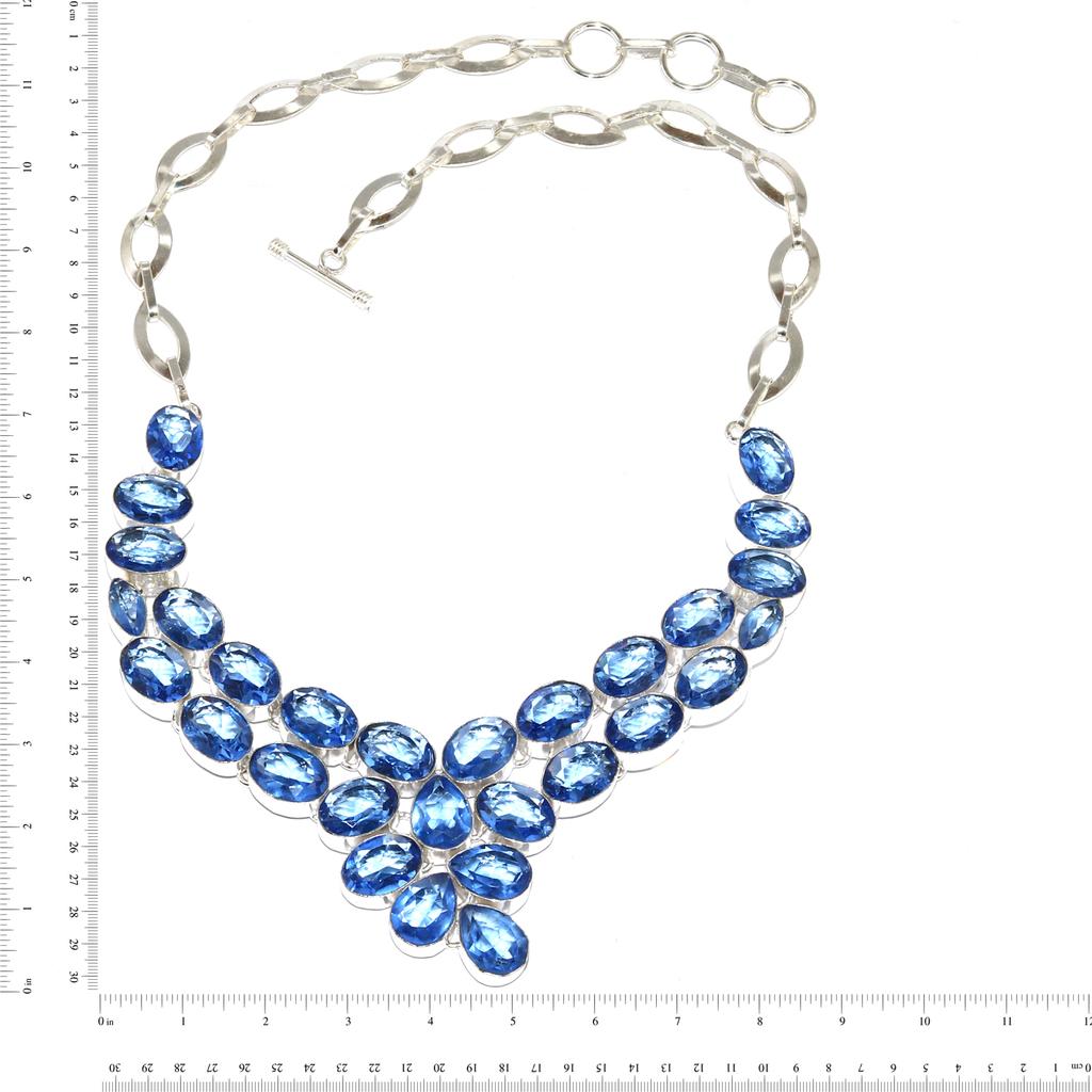 Ювелирные изделия из кварца танзанита, серьги, ожерелье, 16-18 дюймов