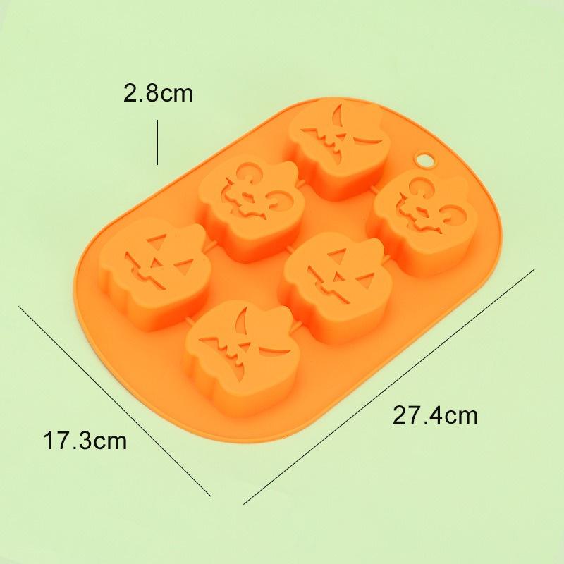 Silicone Chocolate Baking Molds Halloween Scary Pumpkin Cake Mold Ghost Hat Skull Ice Tray Candy Jelly Fondant Cookies Molds