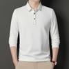 Simple Men's Long-sleeved Polo Shirt Spring and Autumn New Casual Lapel Men's Tops Trendy Versatile T-shirts for Men