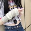 Harajuku Ins Ninja Finger Gloves Dark Dancing Hip Hop Earth Cool Sunscreen Arm Guard Knitted Sleeves Women