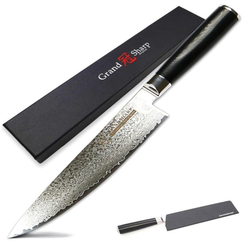 8-дюймовый нож шеф-повара, Япония, сталь VG10, 67 слоев, японские кухонные ножи, кухонный нож из дамасской стали
