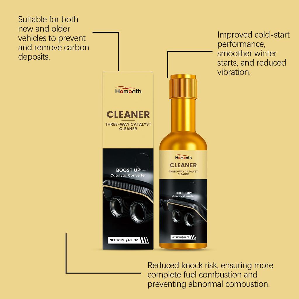 Homonth Car Cleaner Removes Stubborn Carbon Deposits Reduces Fuel Consumption Maintains Car Suitable for Car Fuel Tank 120ml