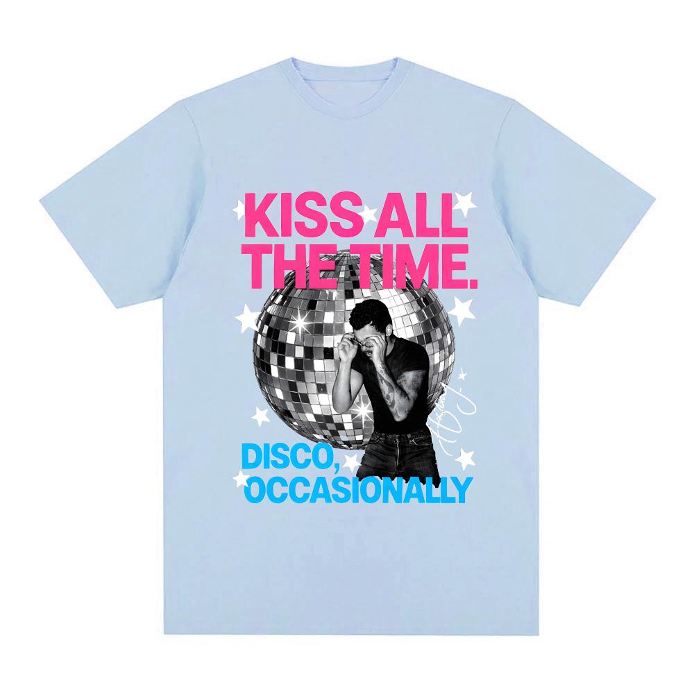 2026 Summer HarryStyle Kiss All The Time Disco Occasionally Disco Ball Love On Tour Classic TShirt High Quality Comfortable