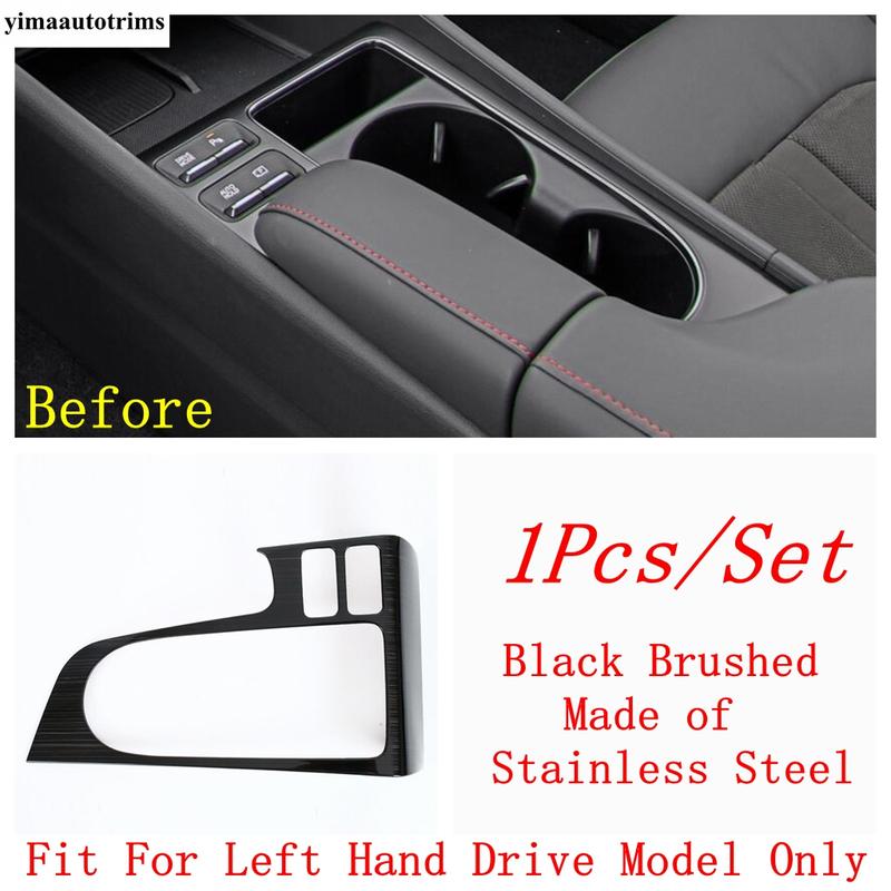 Central Control Shift Gear Shift Panel Water Cup Frame Cover Trim Stainless Steel Accessories For Hyundai Sonata 11th 2024 2025