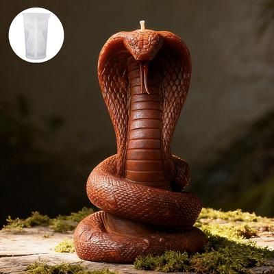 3D Форма Силиконовая для Свечи Лев Змея Кобра DIY Форма Животного для Изготовления Свечей Мыла Гипса Инструмент для Украшения Тортов Декор Дома