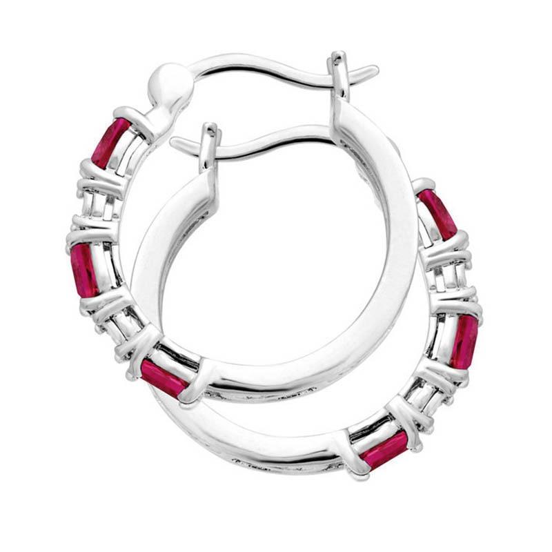 Нежные круглые серьги из серебра 925 пробы с драгоценными камнями для женщин, рубиновые серьги овальной формы, подарок для женщин