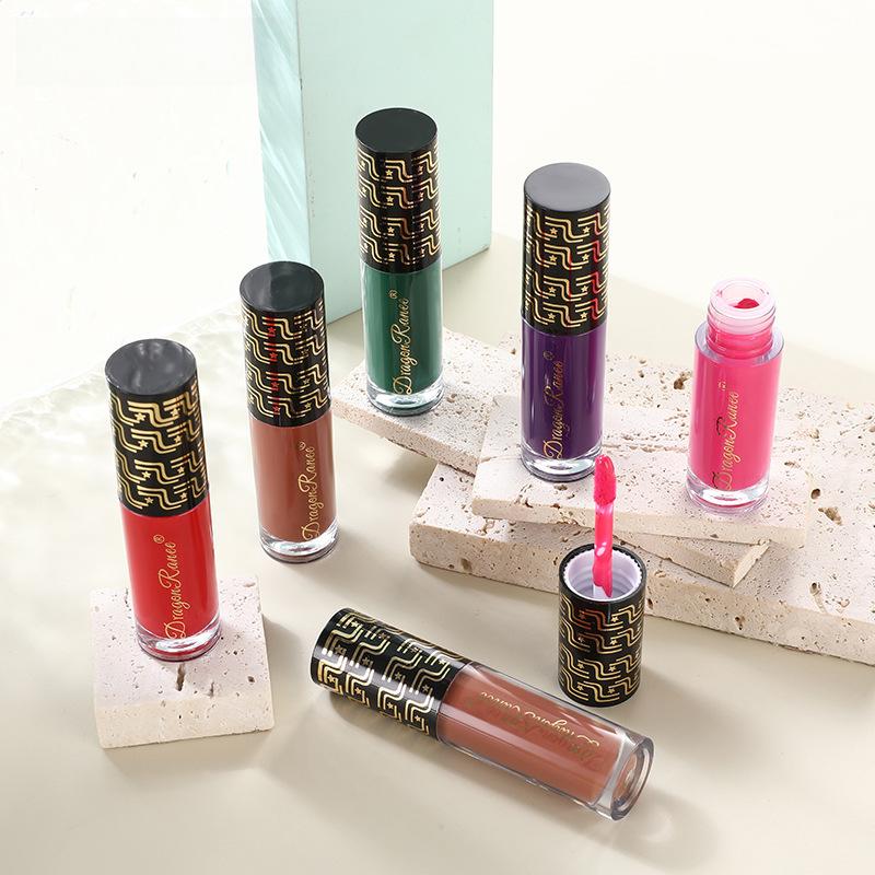 Туманная матовая фиолетовая, синяя, зеленая, черная помада не прилипает к чашке, блеск для губ, глазурь для губ, чтобы съесть цвет земли