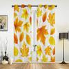 Осенние занавески с текстурой кленового листа для спальни, гостиной, оконные шторы, жалюзи, кухня, домашний декор, шторы
