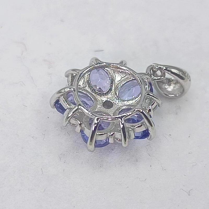 Sace Gems Подвеска для женщин, стерлинговое серебро 925 пробы, 4*5 мм, натуральный танзанит, ожерелье, Свадебная вечеринка, ювелирные изделия, подарки