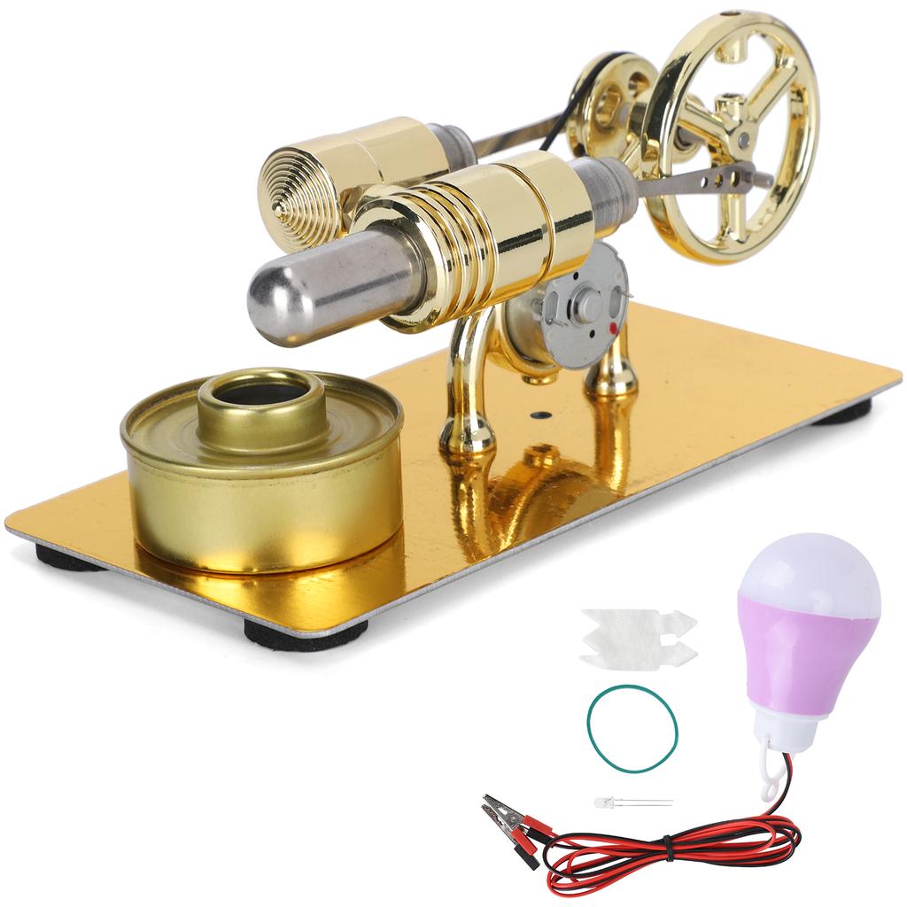 Модель двигателя Стирлинга Генератор Мотор Лампочка Внешнее сгорание Физика Образование Наука Игрушка