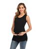 New Round Neck Solid Color Maternity Nursing Tank Top