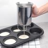 Stainless Steel Batter Dispenser & Separator for Pancakes, Cakes, Funnel Cakes, and Takoyaki.