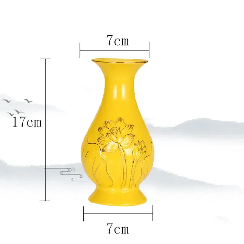 Китайская керамика, бутылка святой воды Гуаньинь, домашний рабочий стол, цветочная композиция, ваза, вазы для поклонения Будде, украшения, ремесла