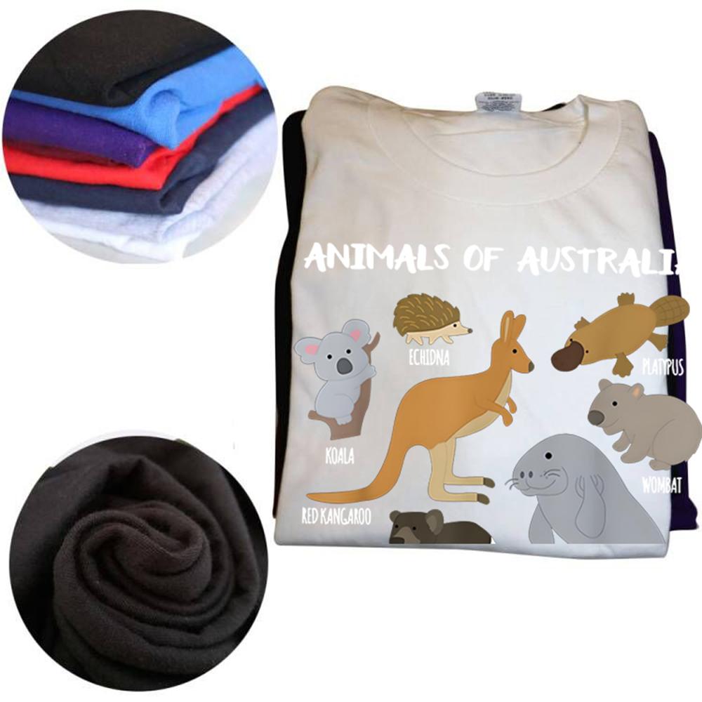 Animals Of Australia Australian Animal Educational Men Women Fashion T Shirts Cotton Short Sleeve Oversized T-shirt Tops