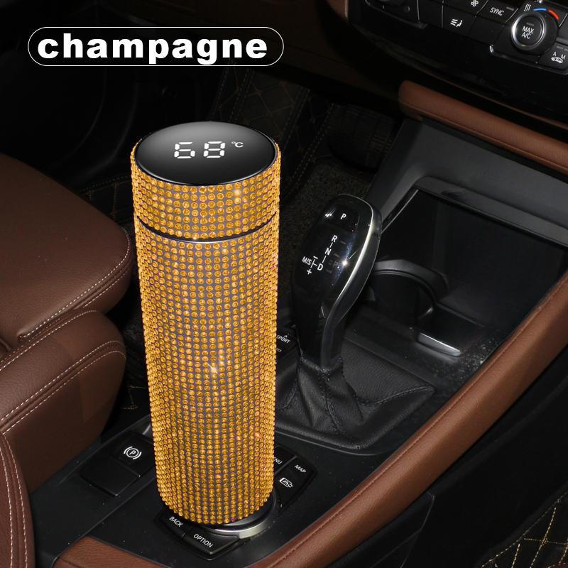 Автомобильный термос-кружка из нержавеющей стали с дисплеем температуры, термос, термостакан, изолированная бутылка для воды, автозапчасти