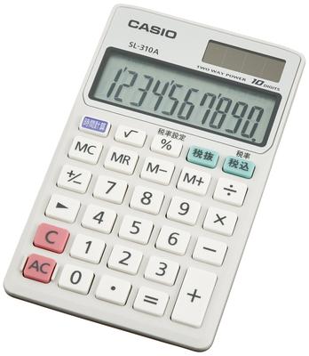 Casio Личный дневник времени и налогов 10 Калькулятор, Вычисление, Тип, Разряды, SL-310A-N