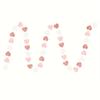 1pc Rose-Golden Pink White Party Decorations - Paper Heart Streamers Garland Galentines Valentines Day Decorations