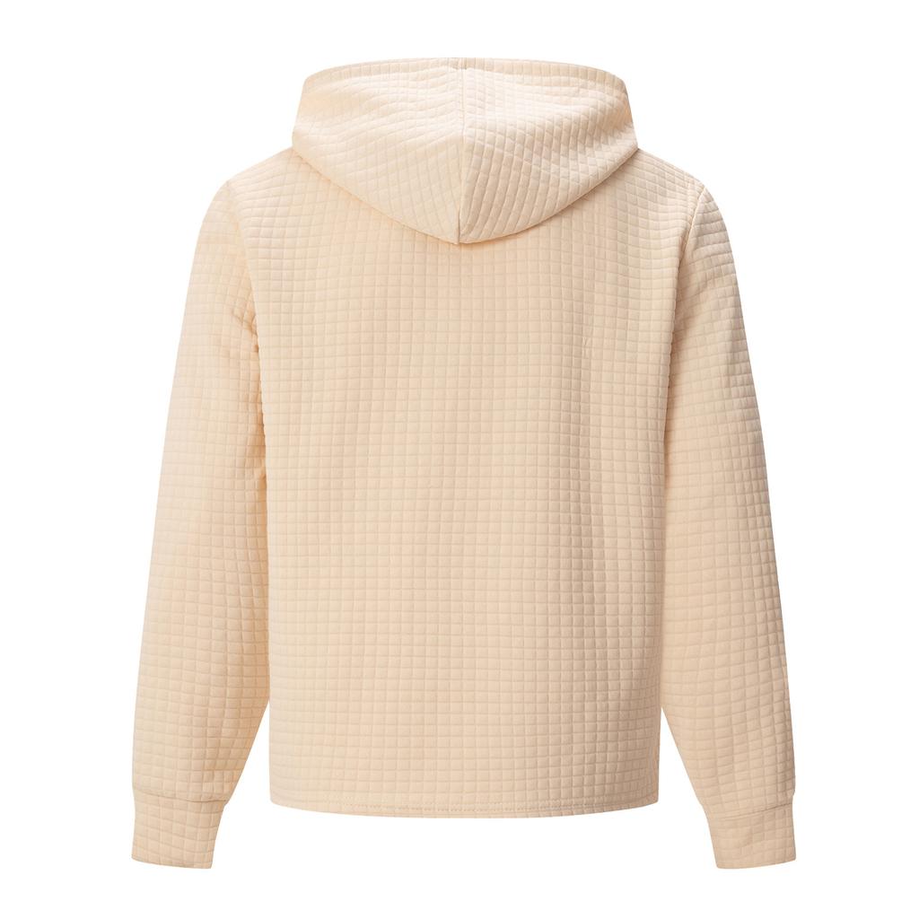 Мужской маленький клетчатый свитшот с длинным рукавом, худи, однотонный свитшот с капюшоном