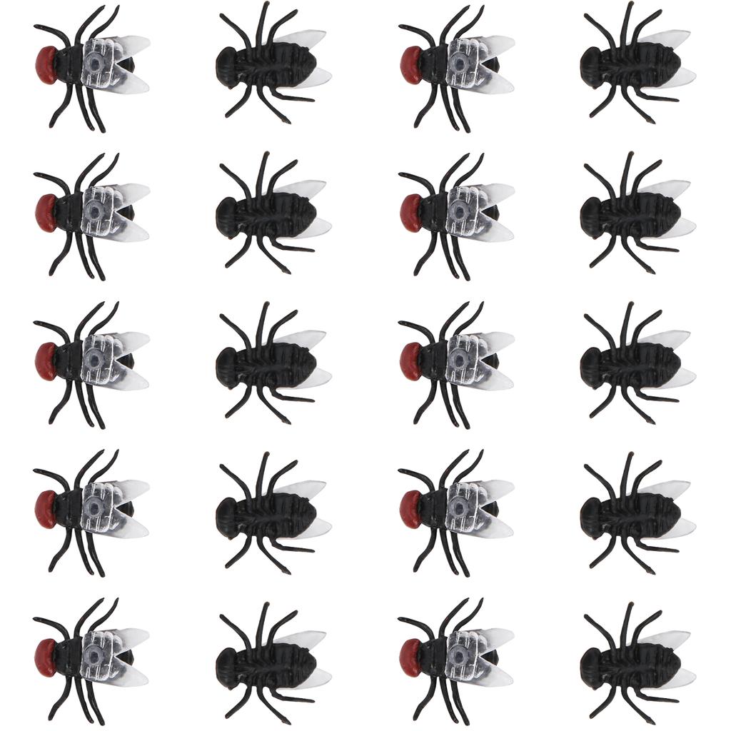 20pcs Plastic Simulated Flies Toy Halloween Party Joke Flies Model Toy Accessory SetFlies