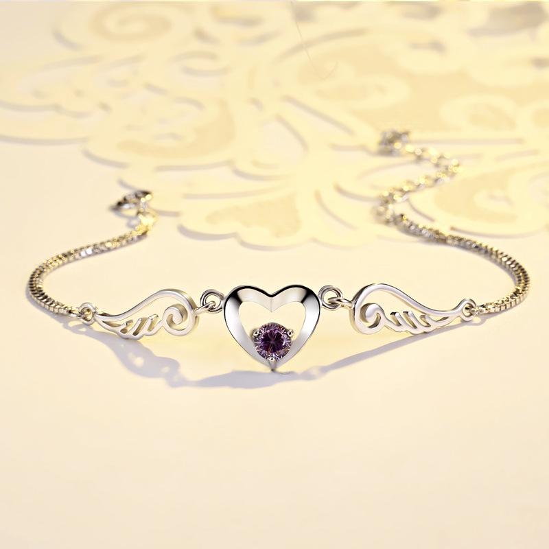 Jewelry Angel Wings Crystal Bracelet Love Fashion Diamond Zircon Bracelet Female Ins