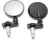 Черные складные круглые боковые зеркала 3" с ручкой 7/8" для Harley Davidson Kawasaki Suzuki Yamaha Круизера Питбайка Скутера Квадроцикла