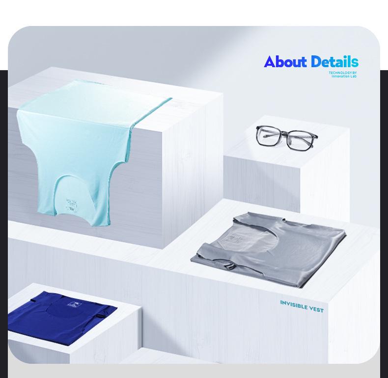 Мужская бесшовная майка-борцовка из ледяного шелка