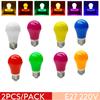 2x E27 2w Светодиодные лампы Rgb Лампы-глобусы с винтовым цоколем A45 Свет Красный Синий Зеленый Розовый Желтый Белый Фиолетовый 8 цветов света 240в 10Вт