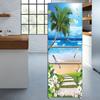28 Styles For Choice Beach Scenery Refrigerator Sticker Peel and Stick Waterproof Double Door Freezer Cupboard Decor Art Mural