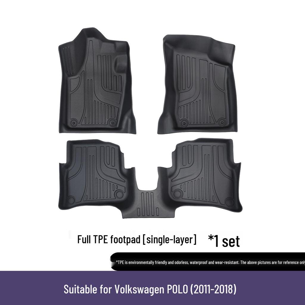 Всепогодные напольные коврики из ТПЭ для 11-25 Volkswagen POLO/POLO PLUS