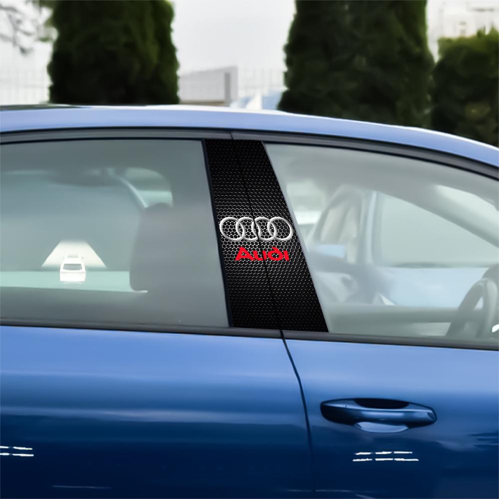 PVC Car B-pillar Sticker Auto Center Column Waterproof Stickers For Q5 Sline A1 A2 A3 A4 A4L A5 RS RS3 RS4 RS5 RS6 R8 S1 S2