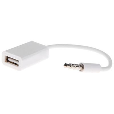 Автомобильный MP3 3,5 мм штекер AUX аудио разъем для USB 2,0 женский конвертер кабель шнур