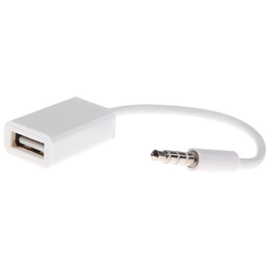 Автомобильный MP3 3,5 мм штекер AUX аудио разъем для USB 2,0 женский конвертер кабель шнур