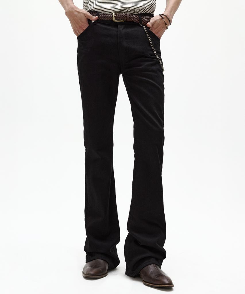 LMOOD Snake Flare Denim Pure Black