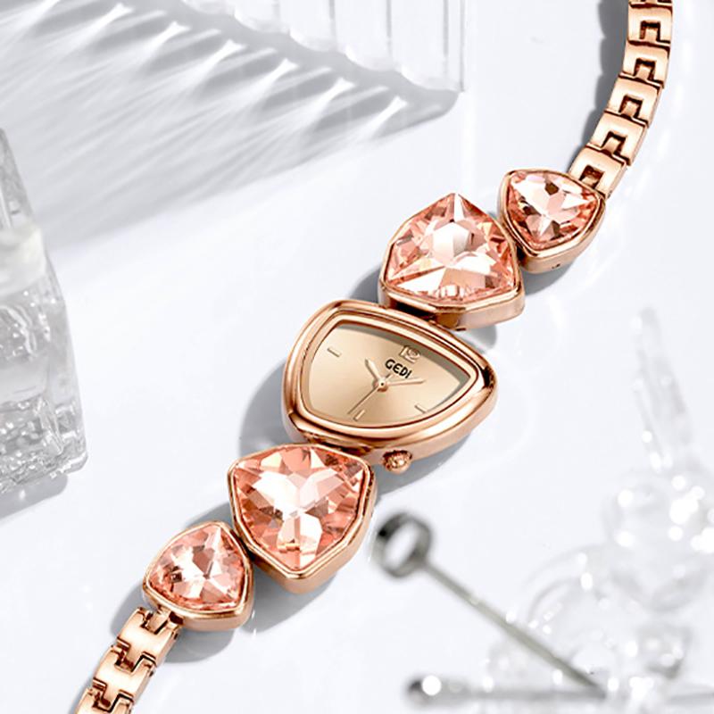 Crystal Women Bracelet Watches Top Brand Luxury Rhinestone Unique Design Quartz Wrist Watches For Ladies High Quality
