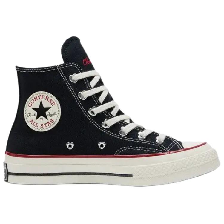 Converse 1970-е Серия Любовь Удобные Классические Высокие Кеды Унисекс Кроссовки Черно-Красные A19061C