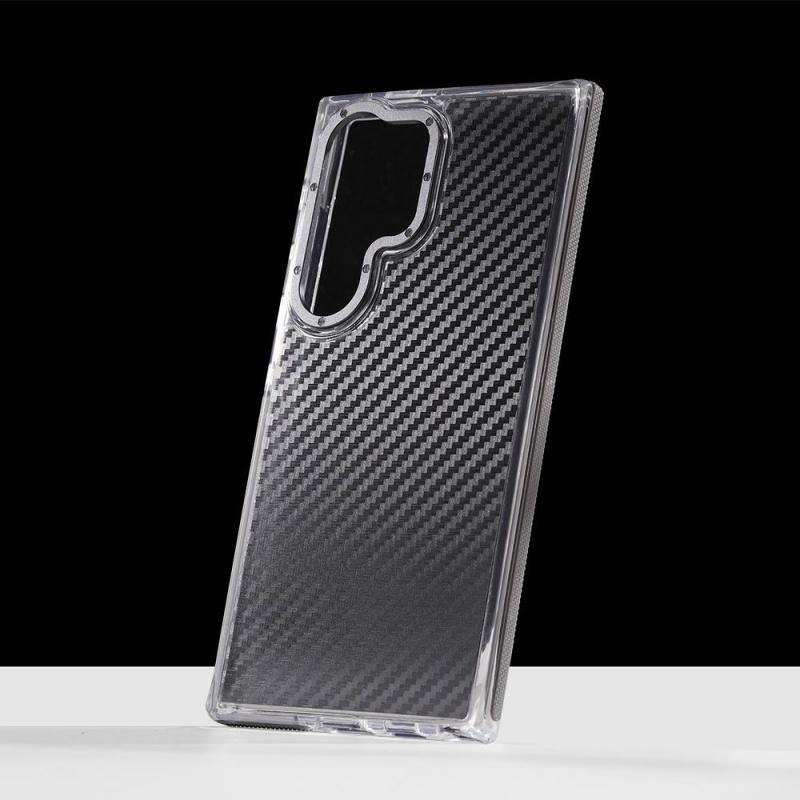 Бизнес-прозрачный чехол из углеродного волокна для Samsung Galaxy S26 S25 S24 S22 S23 S21 Ultra Plus FE A05S A15 A24 A25 A34 A35 A54 A55