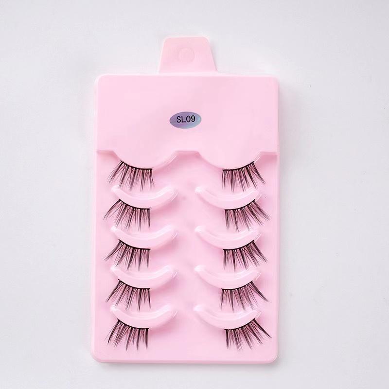 Половинные ресницы, 5 пар натуральных пушистых накладных ресниц, манга, 3D искусственные норковые ресницы, мягкие крылатые ресницы, инструмент для наращивания ресниц
