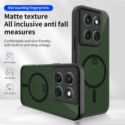 Матовый магнитный чехол для Motorola Edge 70 40 Neo 50 60 Pro 60S Fusion G67 G57 Power G56 G86 для беспроводной зарядки Magsafe